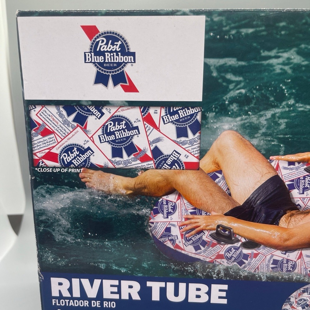 Pabst Blue Ribbon PBR Beer River Tube Inflatable Pool Float Raft New Sealed - Picture 4 of 7